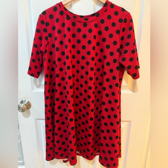 Poof! Red and Black Polka Dot Dress - Picture 1 of 4